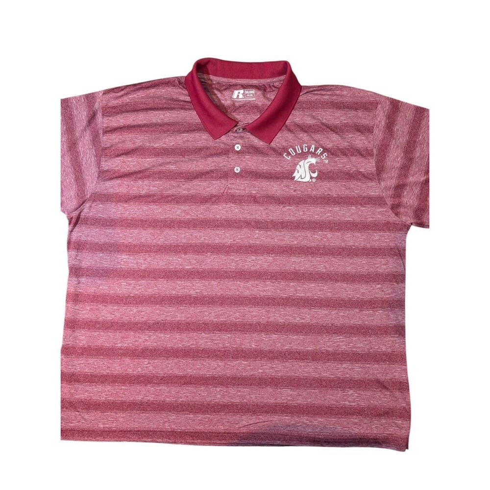 WSU Washington State Cougars Shirt Mens 3XL Big&Tall Red NCAA Football Polo